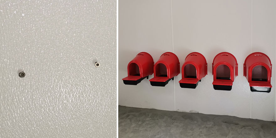 45-nester-anbringen-13 Nester werden an der Wand angebracht