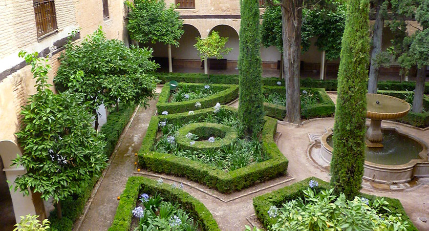27-geometrie-mediterran-3 Mediterraner Garten mit Brunnen