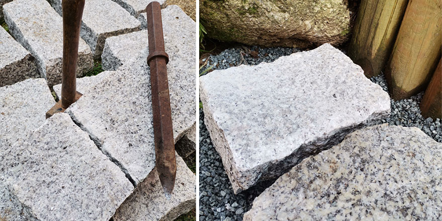 44-steine-teilen-diy-trockenmauer-final-5 Granitsteine werden geteilt