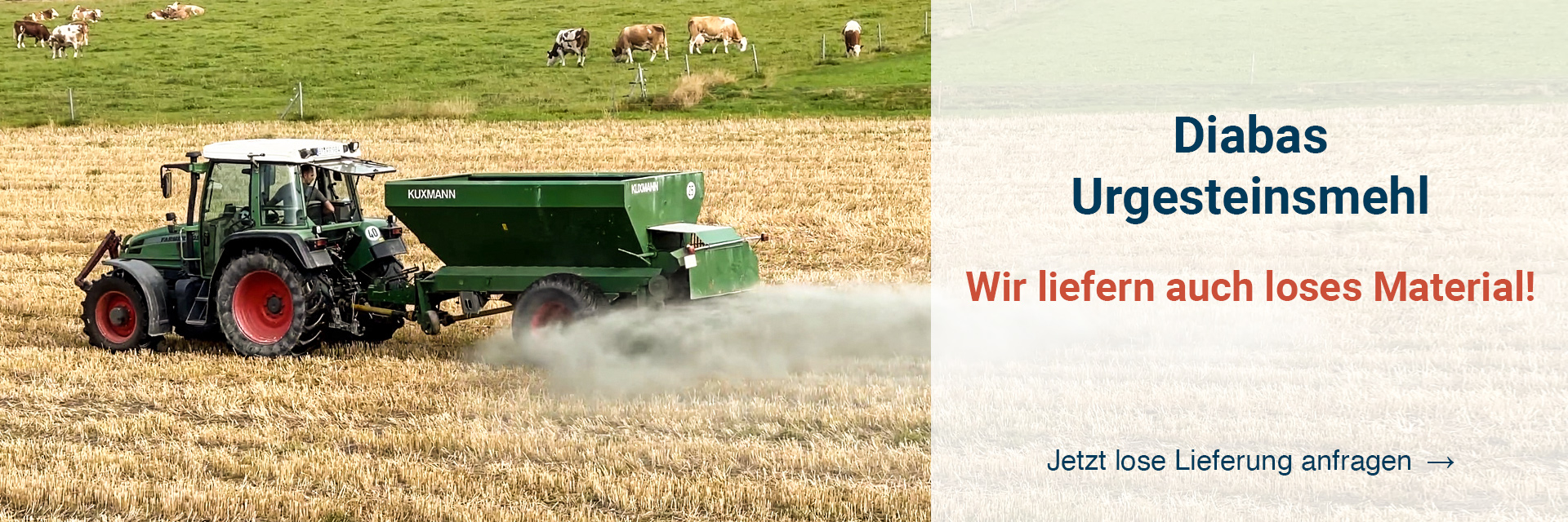 Lose Lieferung Urgesteinsmehl möglich